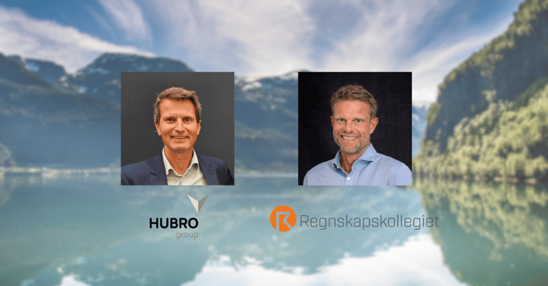 Roar Wiik Andreassen fra Hubro og Jon A. Nordskog fra Regnskapskollegiet